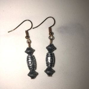 Homemade beaded earrings